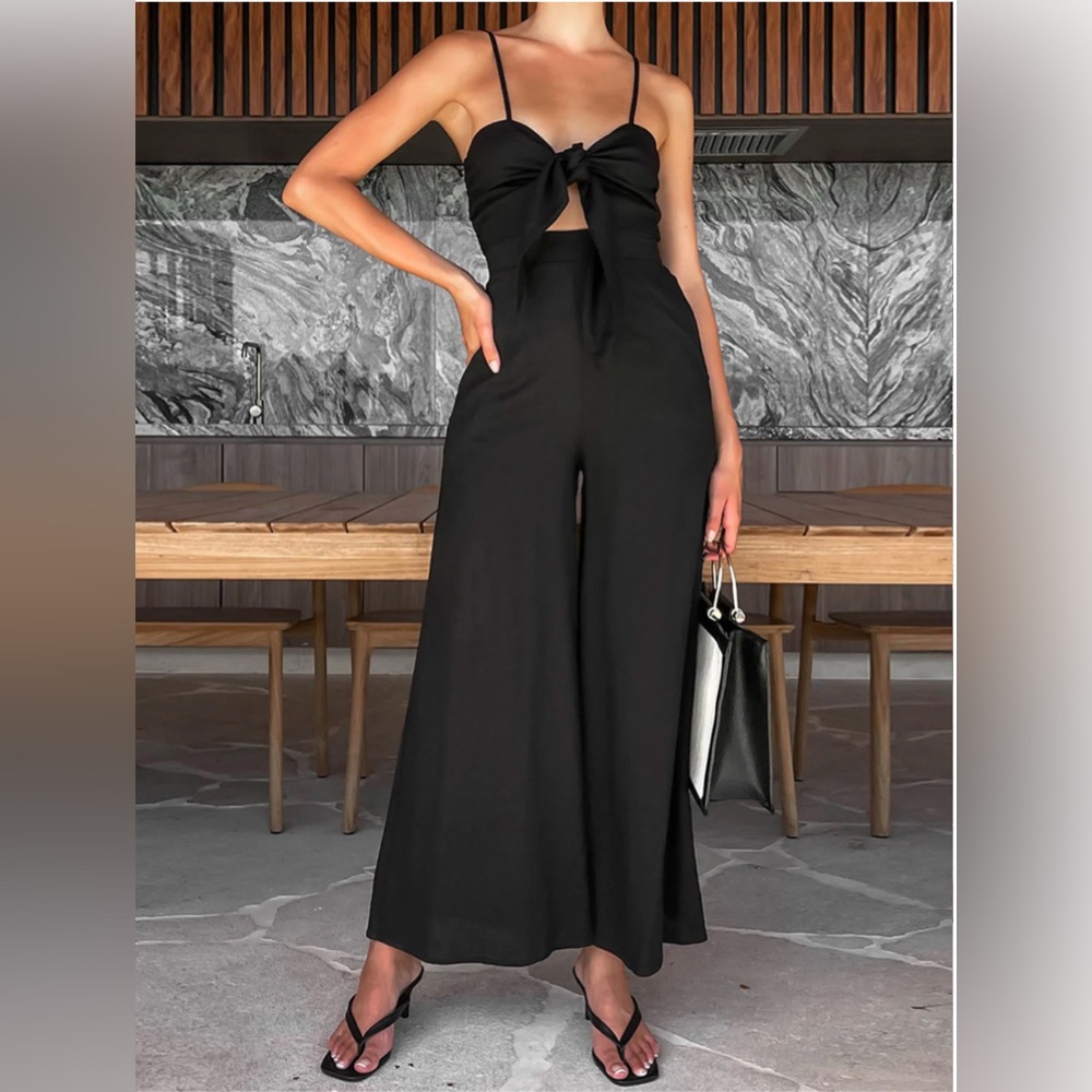 Commense Cotton Twist Detail Jumpsuit